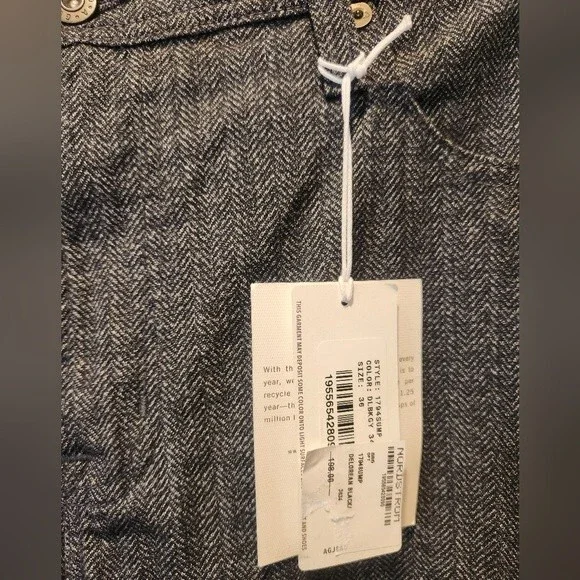 AG Adriano Goldschmied Everett Slim Straight Herringbone Pant W36 L34 NWT - Picture 2 of 11